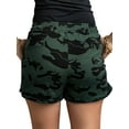 thumbnail image 5 of Nlife Women Camouflage Print Elastic Drawstring Pockets Baggy Shorts, 5 of 5