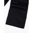 thumbnail image 6 of Miutii Kids Girls Cargo Pants Loose Straight Wide Leg Trousers Casual Outdoor Jogger Pants Causal Outwaer Black 5-6, 6 of 7