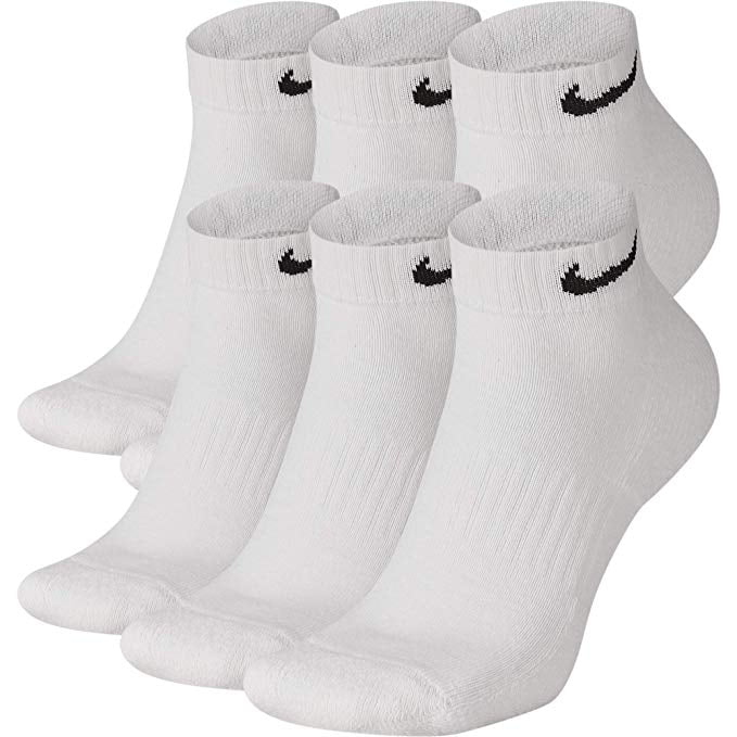 salami vork Schotel Nike Unisex Everyday Cotton Cushioned Low Rise Training Socks with DRI-FIT  Technology, White, Large ( Pack of 6 Pair) - Walmart.com