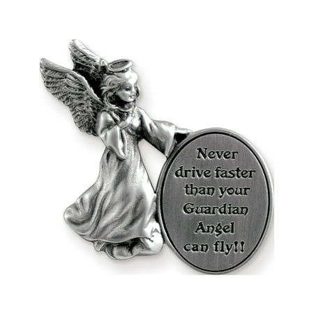 Never Drive Faster Angel Visor Clip