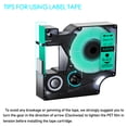 thumbnail image 3 of GREENCYCLE 10PK Compatible for DYMO D1 Label Tape 45019 12mm 7m Black on Green for LabelManager LabelPoint LabelWriter Label Maker, 3 of 7