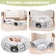 thumbnail image 4 of Cama túnel para gatos interior donut felpa suave cueva gato juguete multifuncional pequeños medianos grandes gatitos conejos hurones cojín lavable gri, 4 of 7