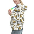 thumbnail image 2 of Daiia Funny Excavator Pattern Women's Fashion Hoodies & Sweatshirts with Kangaroo Pocket Hooded Sweatshirt with Eye-catching Drawstrings-Medium, 2 of 7