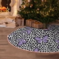 thumbnail image 5 of Fotbe Purple Butterflies Pattern Christmas Tree Skirt, Tree Skirts Plush Christmas Decorations, Christmas Tree Skirts Xmas Decorations Holiday Party Decor-48", 5 of 6