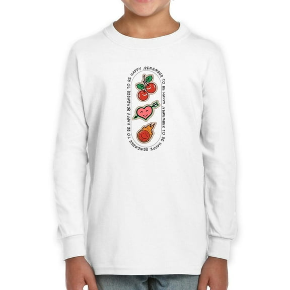 Remember To Be Happy Quote Long Sleeve Toddler -Image by Shutterstock, 4 Toddler