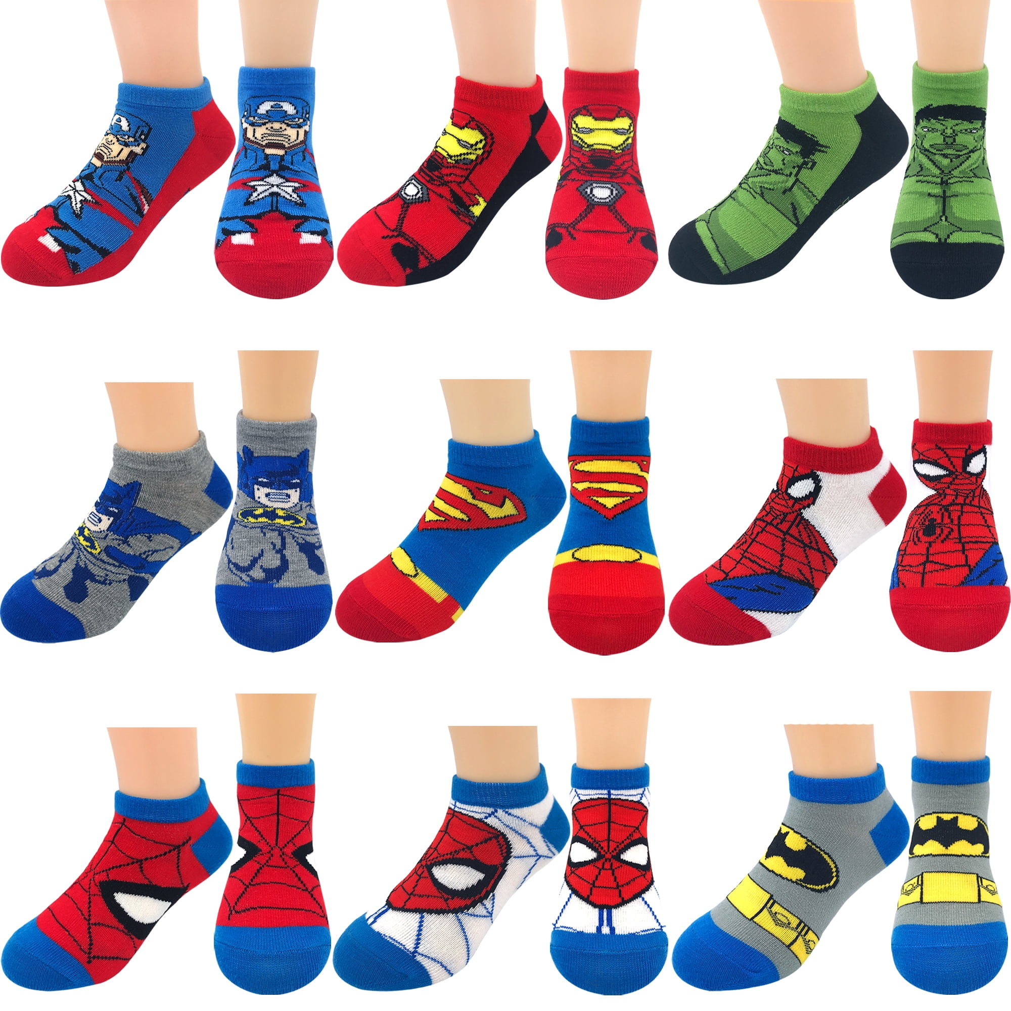Marvel Marvel Avengers, Kids Socks, 9 Pack Crew Socks Gift Set
