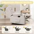 thumbnail image 3 of Small Manual Recliner Chair for Small Spaces with Cup Holders and Side Pockets, Reclining Chair for Living Room or Nursery, 3 of 8