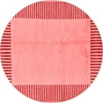 thumbnail image 1 of Ahgly Company Machine Washable Indoor Round Abstract Red Modern Area Rugs, 8' Round, 1 of 4