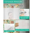 thumbnail image 4 of No Hook Shower Curtain with Snap in Liner, Christmas Vintage Envelope Stamp Green Texture Hotel Shower Curtains for Bathroom, Washable Shower Curtain Liner Set with Mesh Top Window, 60"x72", 4 of 6
