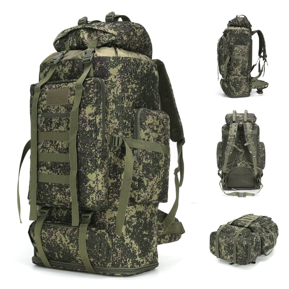 100L Hiking Camping Backpack MOLLE Rucksack Waterproof Daypack for Traveling