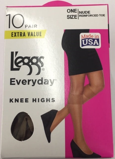 Hanes L'eggs Women's Everyday Knee Highs, 10 Pair