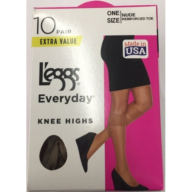 L'eggs Hanes L'eggs Women's Everyday Knee Highs, 10 Pair Walmart