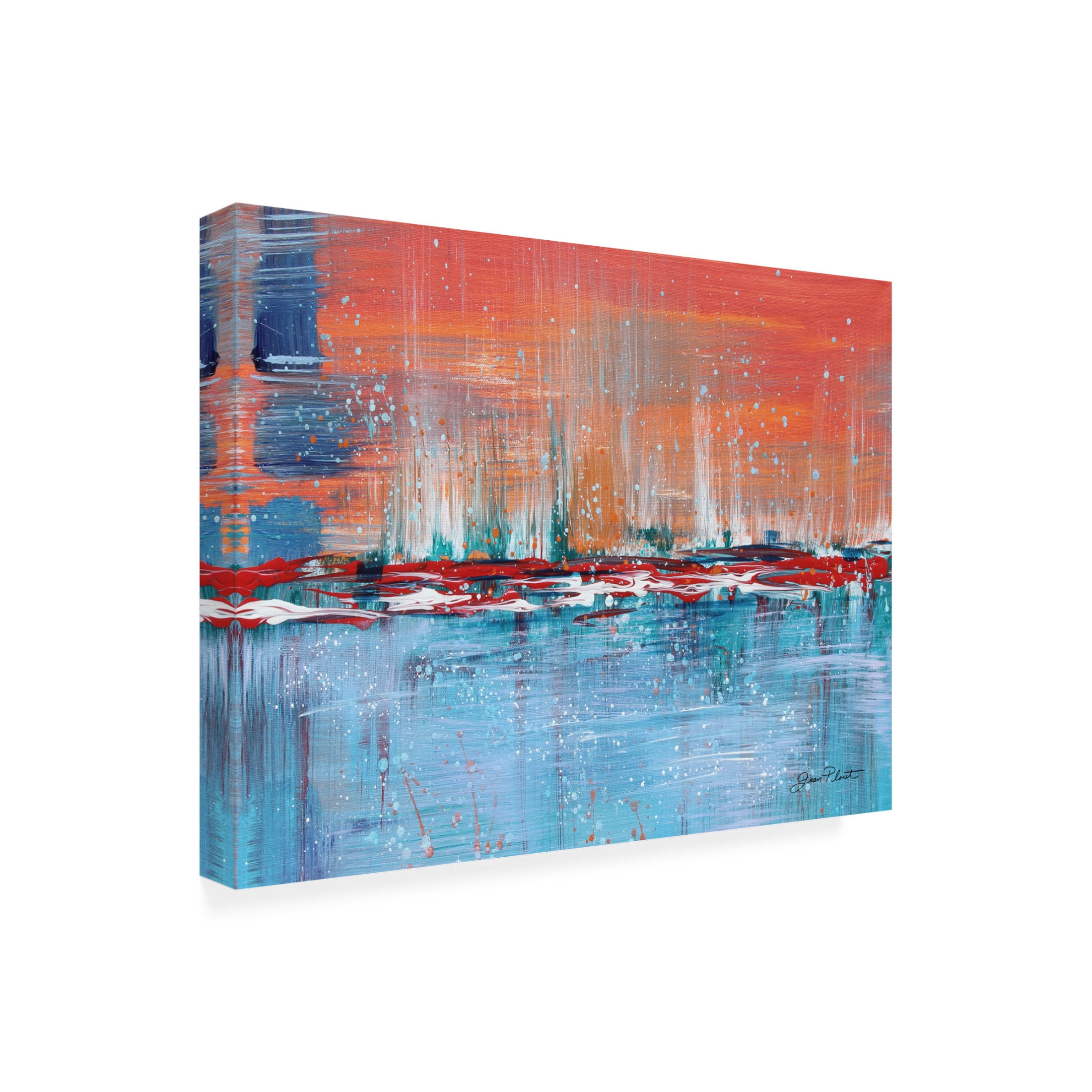 Canvas Wall Art - Jean Plout 'July Heat Landscape' Wall Art for Living Room, Bedroom, or Office Décor by Trademark Fine Art - 47 x 35 Inches