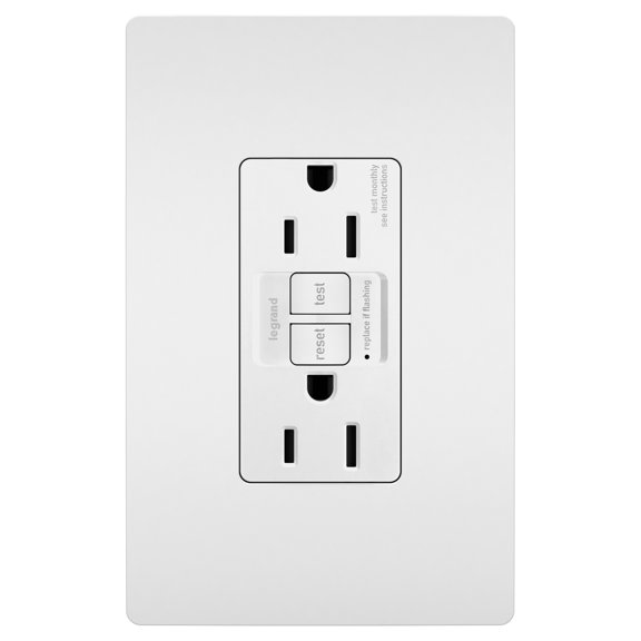 GFCI RECPT DPLX 15A WH