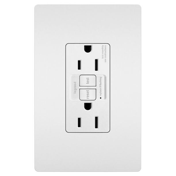 Legrand 1597TRW Radiant 15 Ampere GFCI Tamper Resistant Electrical