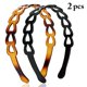 thumbnail image 2 of Aros para el cabello de plástico antideslizantes, 2 uds., bandas anchas para la cabeza con forma de corazón, diademas para el pelo para mujeres, 2 of 8