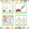 thumbnail image 4 of Easter Wooden Bunny Eggs Crafts Hanging Decorations, hanging wood eggs, DIY wood craft, holiday party decor, Easter egg decorations, Easter home decor, foldable hanging set, wooden eggs set,, 4 of 6