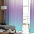 thumbnail image 4 of Coloredd Rainbow, Semi Sheer Curtains 96 Inch Length 2 Panels Set, Ombre Purple Pink Teal Color Art Sheer Kitchen Curtain Privacy Voile Window Curtain for Living Room Bedroom Rod Pocket Drapes, 4 of 7