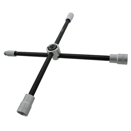 

ABN Lug Nut Wrench Adjustable 4 Way Lug Wrench Collapsible Tire Iron Wrench