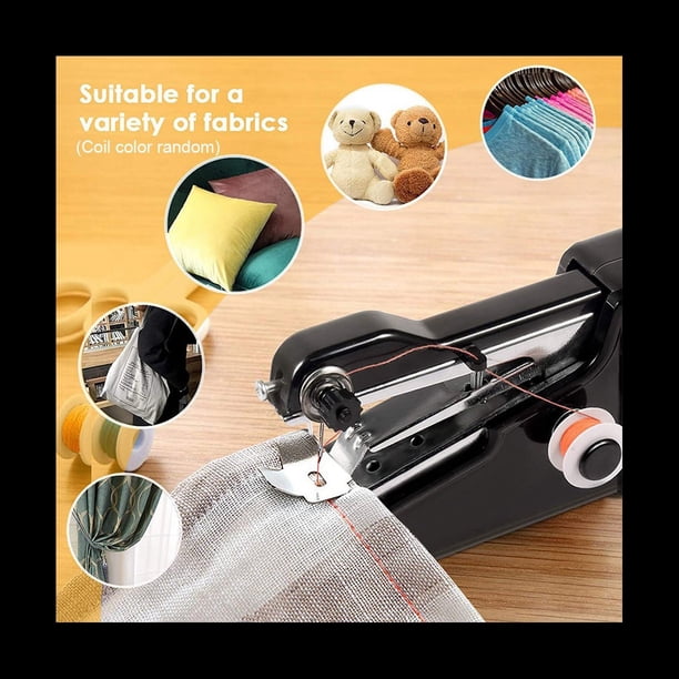 MáQuina de Coser de Mano, Mini MáQuina de Coser PortáTil para Principiantes, MáQuina de Coser EléCtrica InaláMbrica con Costura