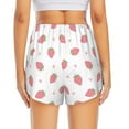 thumbnail image 4 of Goofa Hand Drawn Strawberry Printed Women 2 in 1 Running Shorts,Quick Dry Athletic Workout Shorts,High Waisted Athletic Shorts with Liner Pockets-Small, 4 of 9