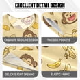 thumbnail image 2 of joogoo Cute Monkey Banana Pattern Pajama Sets Short Sleeve Cotton 2-Piece Sleepwear 8Y, 2 of 7