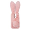 thumbnail image 1 of Plush Phone Cover Rabbit Ear Four Seasons All-Match Warm Rhinestone Camera Frame TPU Phone Case Phone Shell Compatible with LG K40 (Pink), 1 of 6