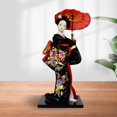 thumbnail image 3 of Escultura de muñeca geisha japonesa de 12 pulgadas, estatua de niña, figura coleccionable, geisha asiática Negro, 3 of 7