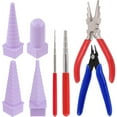 thumbnail image 2 of Juego de herramientas de bucle de alambre de 8 piezas, alicates para hacer joyas, envoltura de mandril de bucle de alambre para doblar alambre, 2 of 6