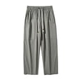 thumbnail image 5 of Bxsruta Men's Drawstring Cropped Pants Relaxed Fit Casual Summer Trousers with Front Pockets, 5 of 6