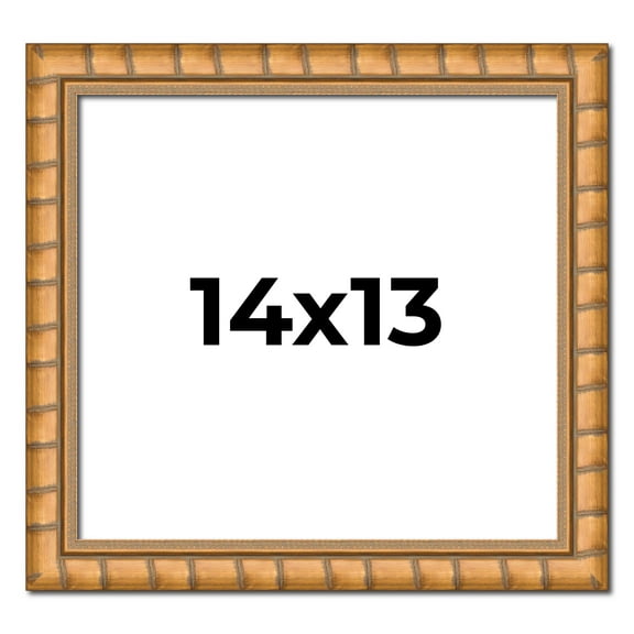 14x13 Frame Gold Real Wood Picture Frame Width 1.5 inches | Interior Frame Depth 0.5 inches |
