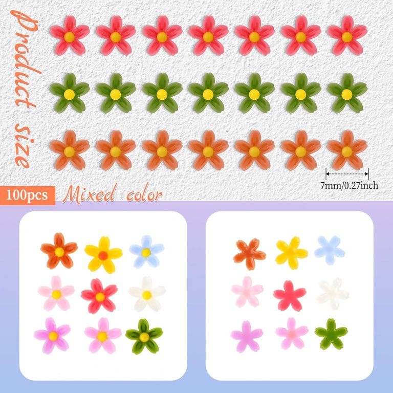 Micro Resin Daisy Blooms, Dollhouse Miniature Polyresin Flowers