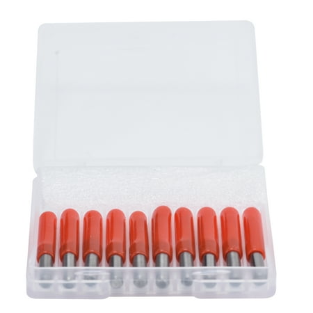 

10Pcs Engraving Bits V Shaped CNC Router 1 Flute for PCB Acrylic Lettering Sign Making Silver3.175x0.8x3mm