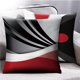 thumbnail image 3 of 4 Uds. Fundas de almohada decorativas modernas con rayas rojas abstractas, gris, negro y blanco, fundas de almohada cuadradas para decoración del hogar 45, 3 of 4