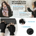 thumbnail image 7 of Winter Gloves - Half-finger flip-top warm gloves, made with thick fabric, suitable for outdoor leisure activities, fishing, painting, and photography., 7 of 7