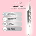 thumbnail image 3 of LLBA Lash Tweezer Professional Volume False Lash Application Tool | Multi Shapes & Purposes Tweezers | Non-Slip Grip Tweezers for Volume, Isolation & Classic Lashes (Silver, All The Fluff Volume), 3 of 7