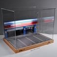 thumbnail image 3 of Simulación taller de reparación de automóviles Diorama modelo ferrocarril garaje estacionamiento con caja de polvo con luz Zulema  minitaller de reparación de automóviles, 3 of 7