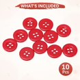 thumbnail image 4 of Botones de Costura Uxcell [10pcs] - 0.5 Pulgadas/ 12.5mm 20L Botones Redondos Planos de Resina de 4 Agujeros para Reemplazo de Abrigos y Costura de Ropa y DIY - [Rojo], 4 of 6