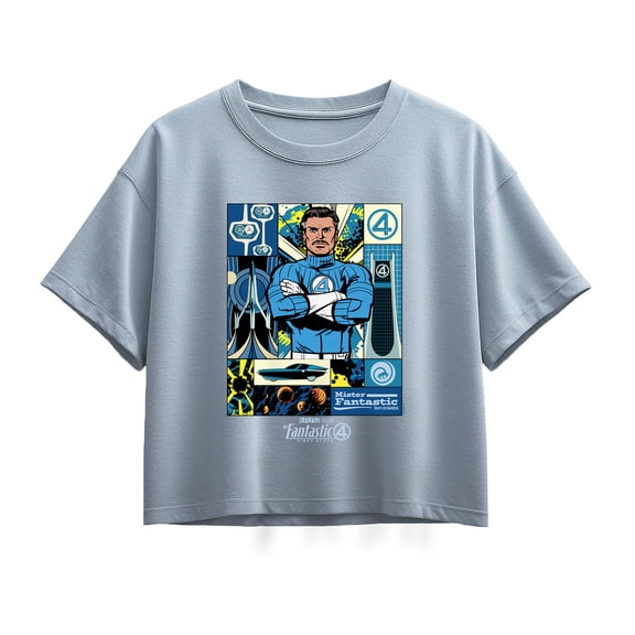 Fantastic Four - Mister Fantastic Grid - Youth Girls Boxy T-Shirt