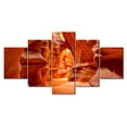thumbnail image 1 of TISHIRON 5PCS Framed Canvas Wall Art Set,60"x32" Antelope Canyon Canvas Art Decor, 1 of 7