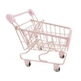 thumbnail image 3 of Carrito de compras de juguete, carrito de supermercado pequeño para niños de 3 años en adelante, juguetes de almacenamiento. Rosa, 3 of 9