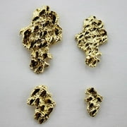 10k Solid Yellow Gold Nugget Stud Earrings