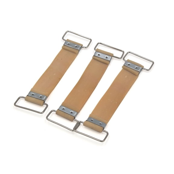 Unique Bargains 3 Pcs Brown Bettery Fixed Holder Rubber Strap Band Bandge for Motorcycles