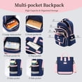 thumbnail image 4 of Mochila escolar con ruedas MITOWERMI de nailon Bowknot para niñas, 4 of 7