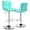 Light Blue, variant on YSNW Bar Stools Set of 2, Modern PU Leather Swivel Barstools w/Back, Armless Adjustable Square Bar Chairs for Home Kitchen Pub Island