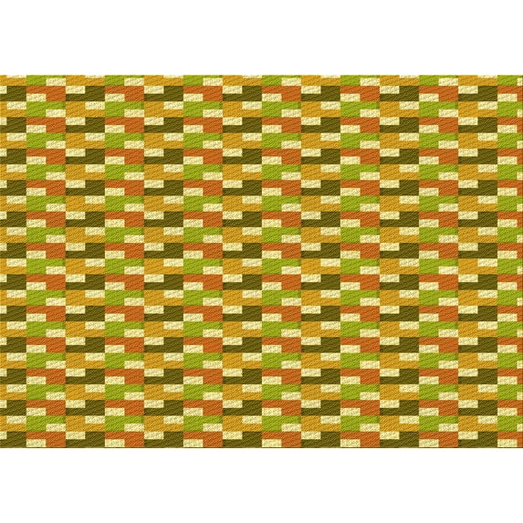 Ahgly Company Machine Washable Indoor Rectangle Transitional Golden Brown Yellow Area Rugs, 6' x 9'