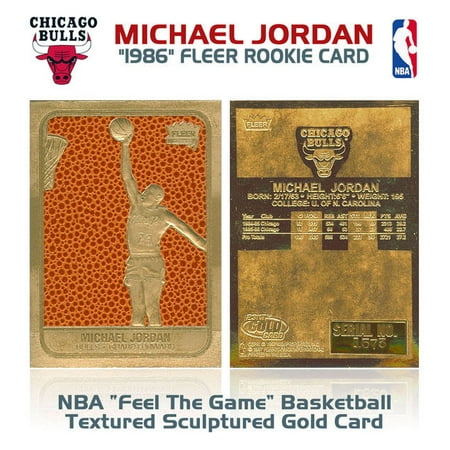 MICHAEL JORDAN 1986 Fleer ROOKIE Feel The Game Gold Card - Basketball (Best Injustice Gold Cards)