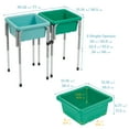 thumbnail image 2 of ECR4Kids 2-Station Sand and Water Adjustable Height Table, Sensory Bins, Seafoam/Emerald, 2 of 9