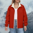thumbnail image 6 of Breezora Womens Color Block Wind Resistant Lightweight Jacket Water Repellent Utility Anorak Jacket XL Size Red, 6 of 9