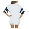 thumbnail image 2 of Women's Gameday Couture  White Fresno State Bulldogs Starting Lineup Contrast Sporty Heritage Oversized T-Shirt, 2 of 4